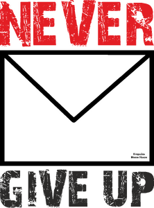 Never Give Up fekete - Levél